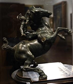 The Rearing Horse and Mounted Warrior. Bronze. 16th century
