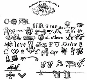 Words Collection: Rebus: a hieroglyphic love letter