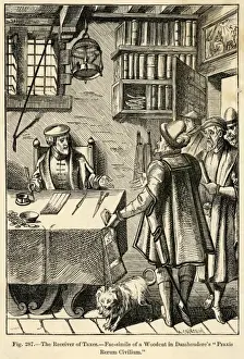 1550s Prints: The receiver of taxes, 16th century