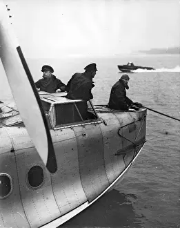 Hants Prints: Receiving instructions on flying boats
