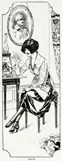Receiving a letter 1919