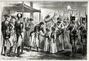 Reception of the hostages from Tipu Sahib, Sultan of Mysore, by Lord Cornwallis