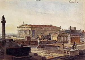 Eleusis Collection: Reconstruction of the Mystic Temple of Ceres in Eleusis 1812 Date: 1812