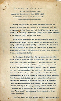 Images Dated 27th April 2012: Record of Services of the 79th Brigade, RFA, Flanders