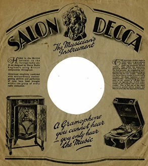 Salon Collection: Record sleeve, Salon Decca gramophone