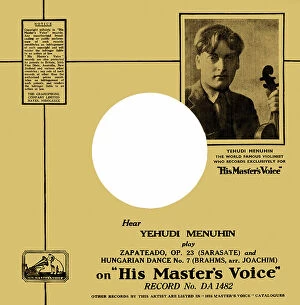 Voice Collection: Record sleeve, Yehudi Menuhin, violinist