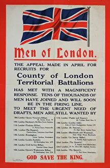 Territorial Collection: Recruitment poster, Men of London, WW1