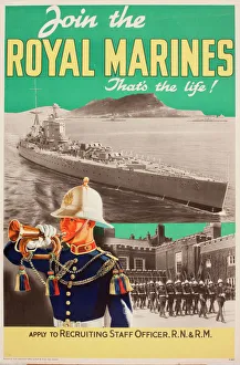 Images Dated 4th March 2019: Recruitment poster, The Royal Marines