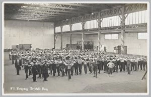 Yeoman Gallery: Recruits at physical drill in a hall - Gloucestershire Regim