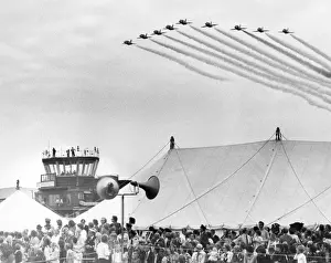 Red Arrows display at St Mawgan Air Day, Cornwall