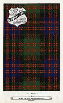 Images Dated 29th November 2019: Red, Blue, Green and Black MacDonald Tartan