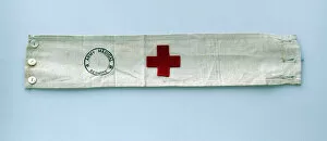 Firearms Collection: Red Cross brassard - stamped Army Medical Service