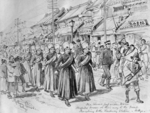 Images Dated 11th February 2016: Red Cross in Japan, nurses for the front, 1904
