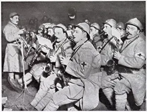 Bearers Prints: Red Cross stretcher-bearers during the day, musicians by night