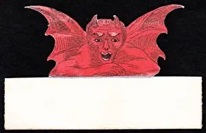 Red devil on a place card