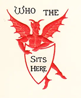 Red devil on a place card