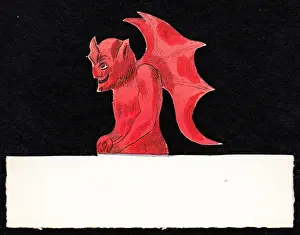 Red devil on a place card