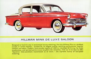 Images Dated 25th November 2015: A Red Hillman Minx Deluxe saloon