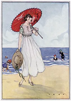 Rays Prints: RED ORIENTAL PARASOL