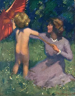 Palmer Prints: Red Parasol Child
