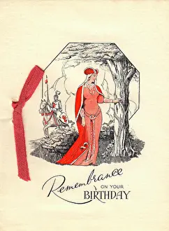 Red Ribbon Ribbons Bow Bows Card Cards Lady Ladies