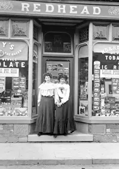 Coniston Prints: Redheads shop, Coniston, with Annie and Kate