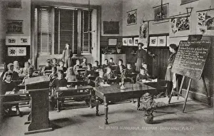 Desks Prints: The Reedham Orphanage, Purley, Surrey - Classroom