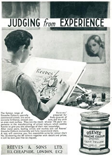 Paint Collection: Reeves & Sons Gouache Colour Advertisement