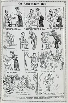 Breakfast Prints: On Referendum Day cartoon illustrations by Norman Morrow