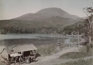 Refreshment Prints: Refreshment stall on the shore of Hakone Lake, Japan