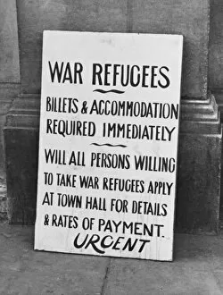 Refugee accommodation request WWII