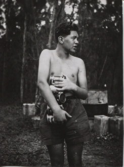 A patrol of boy scouts