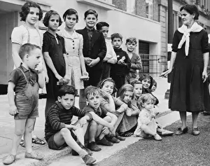 Refugees Prints: Refugee children from Gibraltar WWII