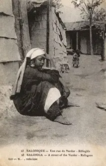 Refugees Prints: A refugee in Thessaloniki - sitting in the Vardar District
