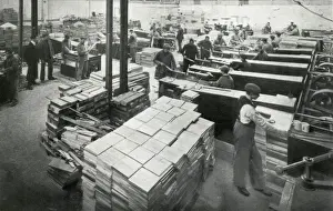 Refugees making Munitions Cases, Earls Court, London