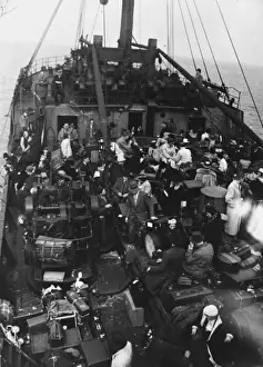 Belongings Prints: Refugees on ship WWII