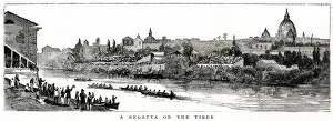 Tiber Prints: Regatta on the Tiber, Rome 1882