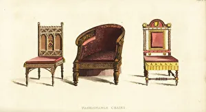 Taste Prints: Regency-era chairs in different styles: Gothic, Grecian and 17th