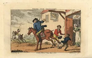 Bunbury Gallery: Regency gentleman on a bucking horse