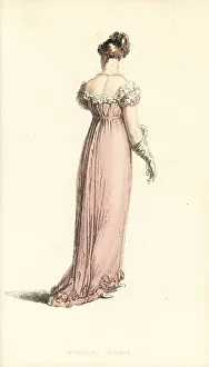 Thomas Uwins Prints: Regency woman in elegant evening dress