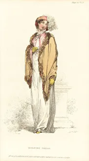 Thomas Uwins Prints: Regency woman in morning or carriage costume