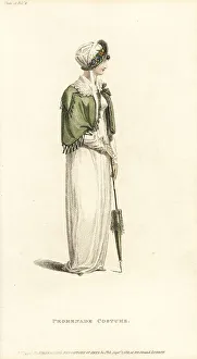 Thomas Uwins Prints: Regency woman in promenade dress, 1811
