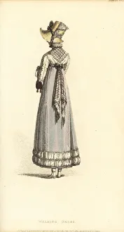 Thomas Uwins Prints: Regency woman in walking dress, 1814