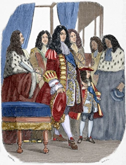 Infancy Gallery: The Regent Philippe of Orleans (1674-1723) with Louis XV (17