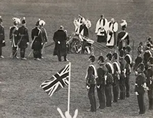 Regimental ceremony, blessing the flags
