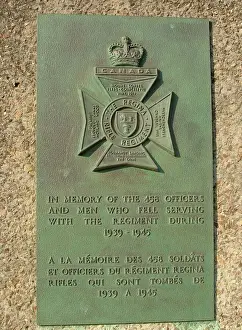 Honours Prints: Regina Rifle Regiment Memorial, Courseulles, Normandy