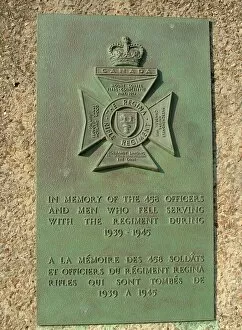 Honours Collection: Regina Rifle Regiment Memorial, Courseulles, Normandy