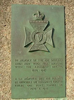 Juno Collection: Regina Rifle Regiment Plaque Juno Beach exit