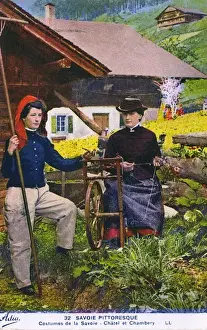 Savoie Prints: Regional Costume of Savoie, France - Chatel and Chambery