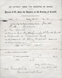 Greenock Prints: Register of wedding banns, 1914
